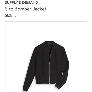 Supply and Demand Black Bomber Jacket